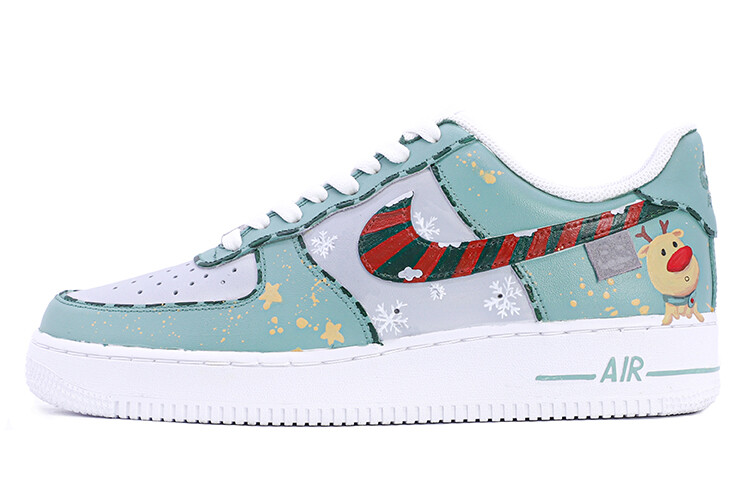 

Кроссовки Nike Air Force 1 Skateboard Shoes Women's Low-Top Gray Green
