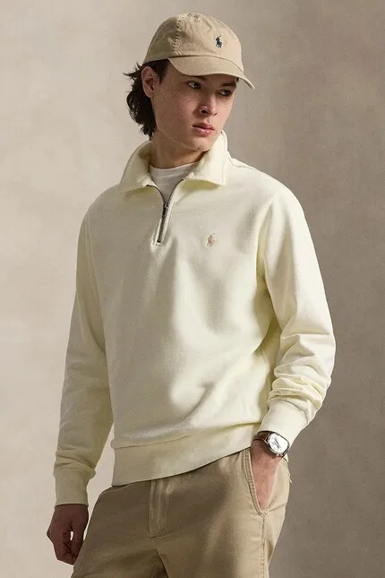 Свитер с воротником-стойкой Polo Ralph Lauren, бежевый