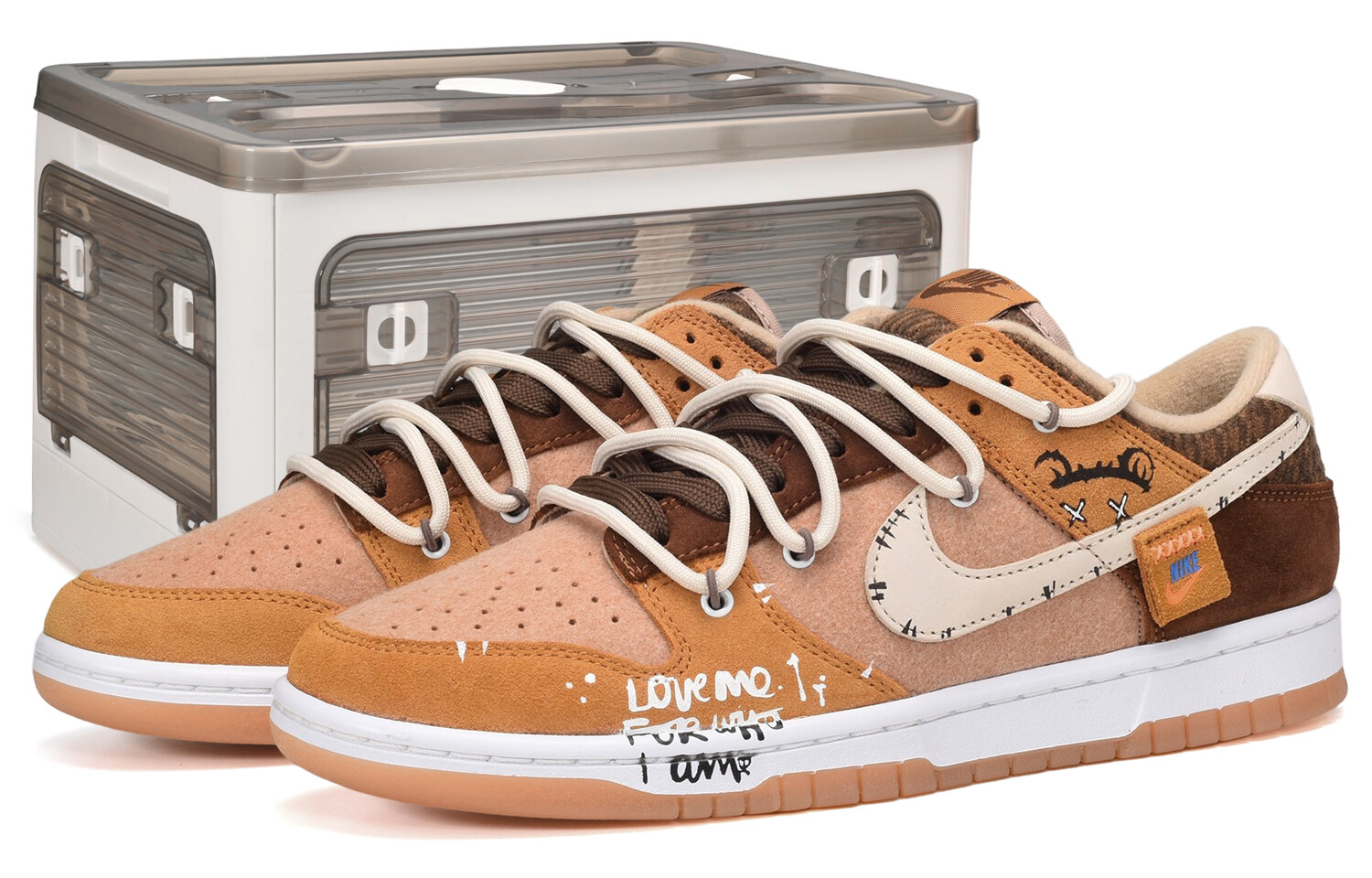 

Кроссовки Nike Dunk Skateboard Shoes Men Low-Top Yellow Brown