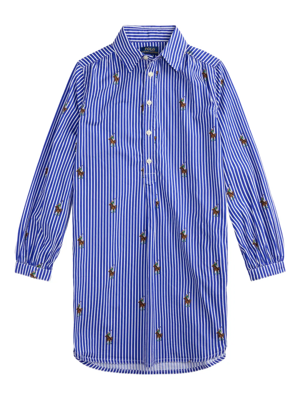 Платье-рубашка в полоску Polo Ralph Lauren Kids, синий