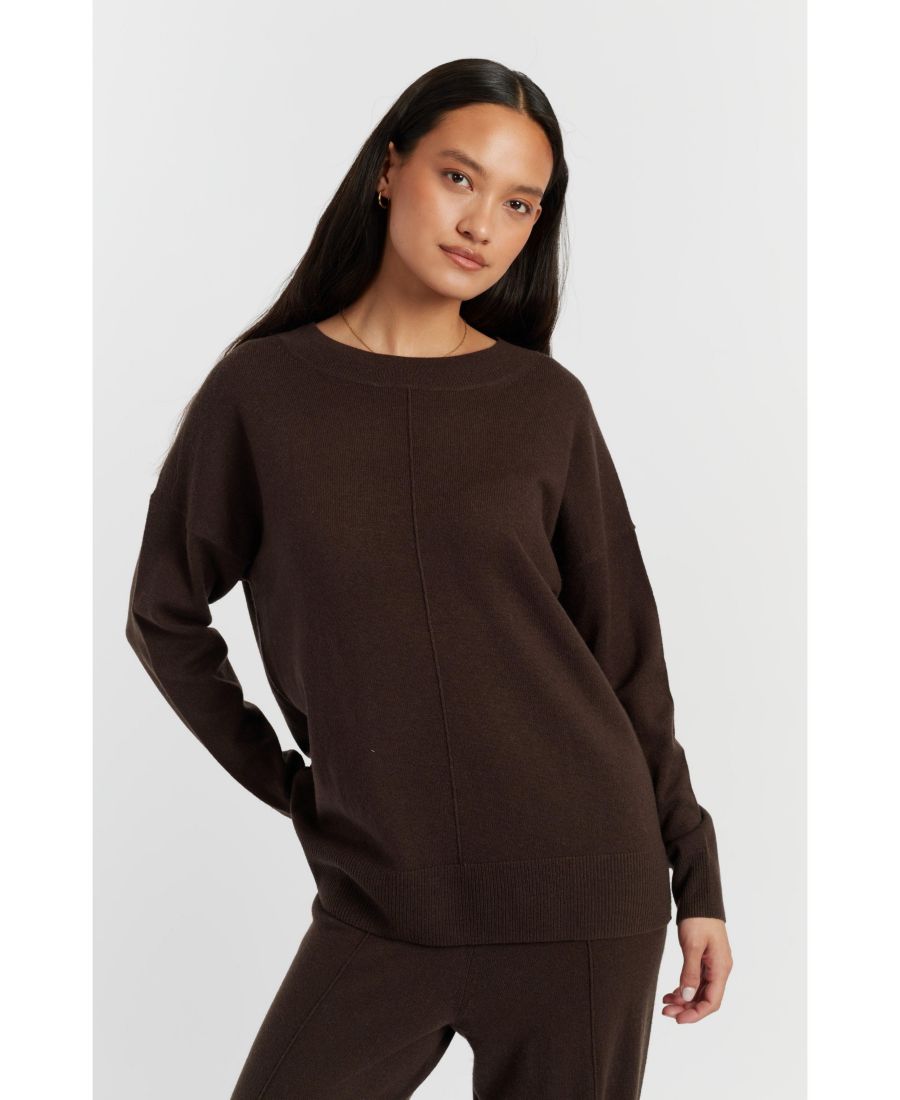 

Женский свободный свитер из шерсти и кашемира Chinti & Parker, Chocolate