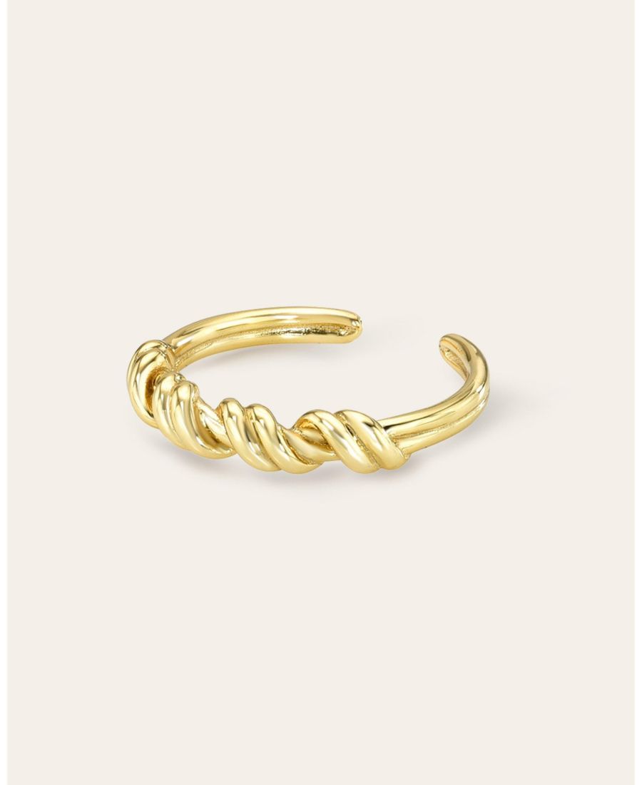 

Полуповоротное кольцо Zoe Lev, Yellow gold vermeil