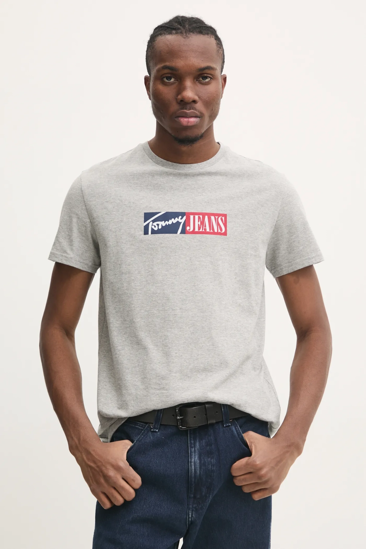 

Хлопковая футболка Tommy Jeans, серый