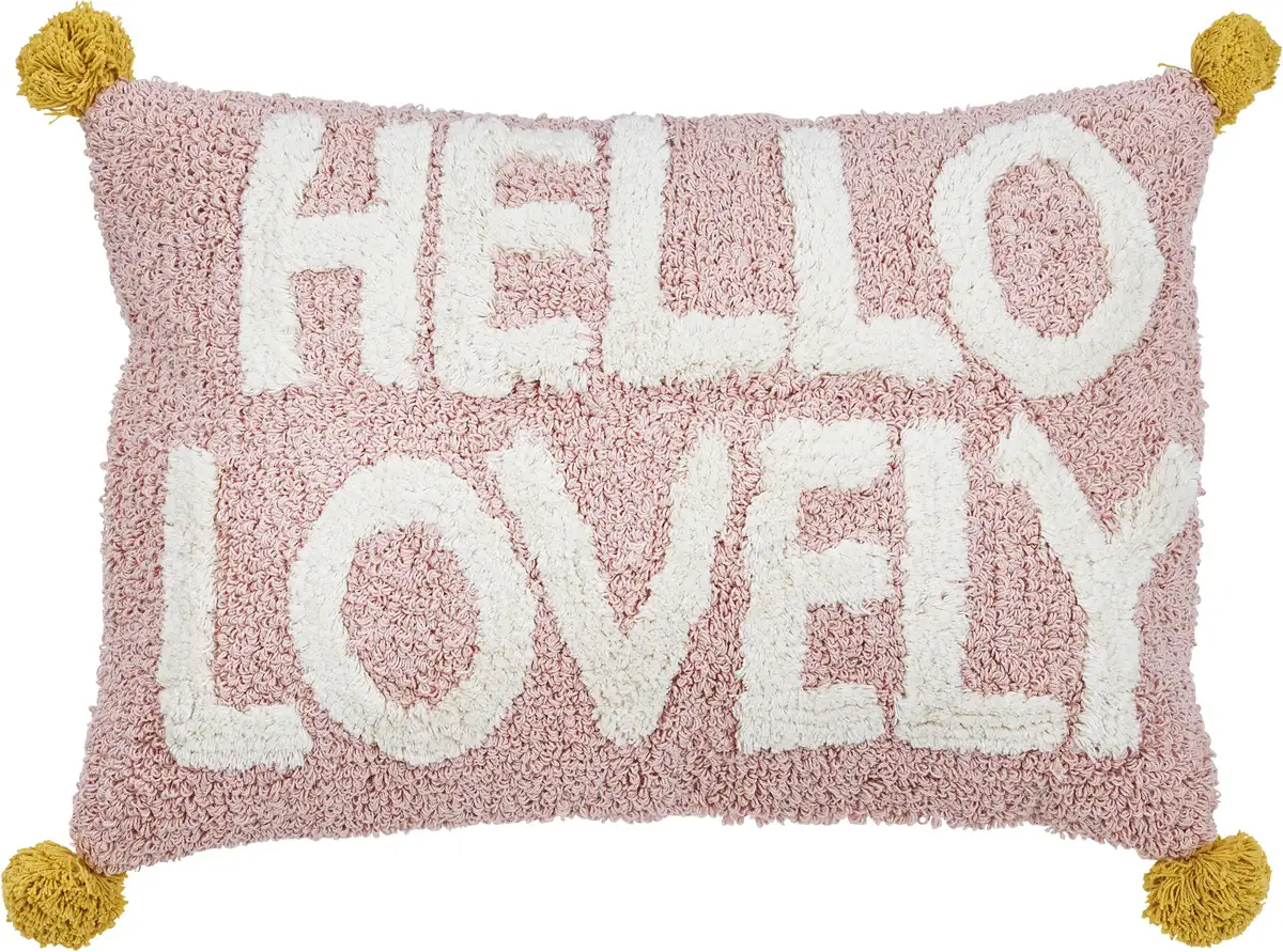 

Done. декоративная подушка "CUSHION HAPPY HELLO LOVELY" 40х60 см, розовый/желтый