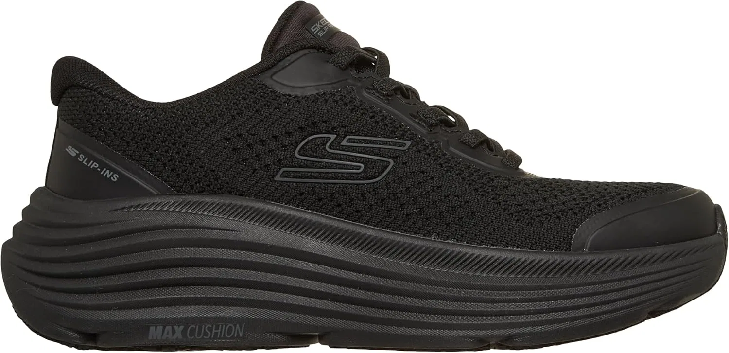 Кроссовки Skechers Men's Knit Bungee Max Cushioning Endeavour Sr Hands Free Slip Inshoe for Healthcare, Black — фото 2