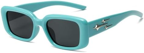 

Солнцезащитные очки для женщин 2027 года, маленькая прямоугольная оправа, модные летние пляжные ретро-очки с защитой от УФ-излучения, очки для путешествий MTZJH, A-lake Blue