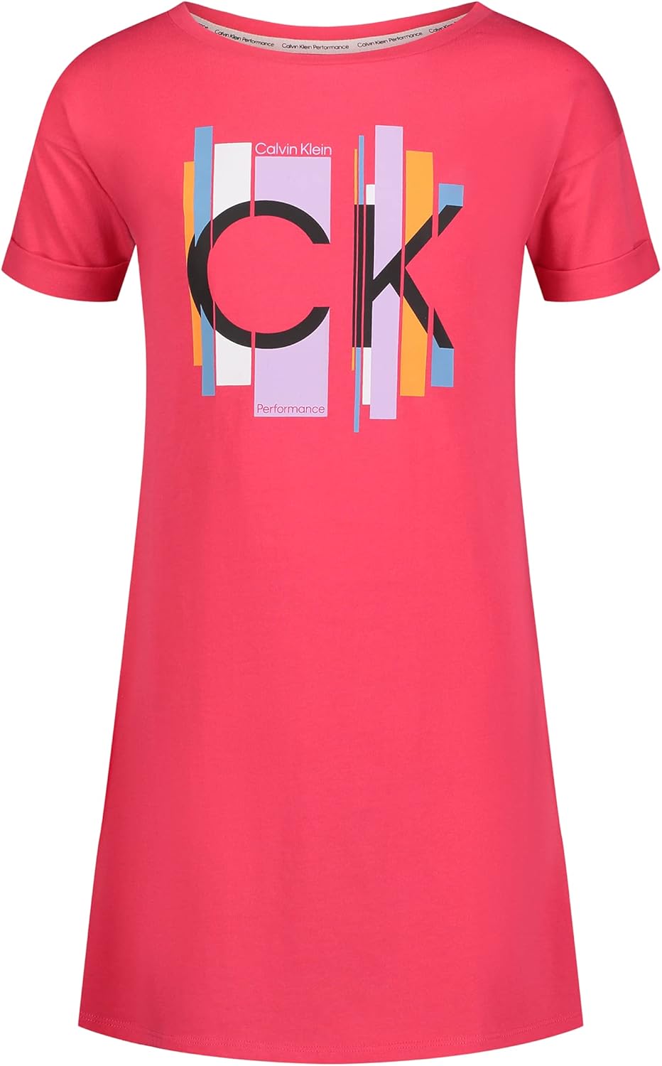 

Платье для девочек Calvin Klein, надеваемое вручную, с круглым вырезом и логотипом., Azalea Cuffed