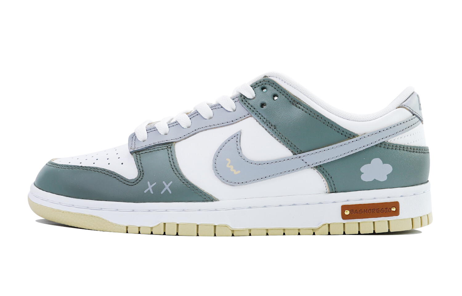 

Мужские кроссовки для скейтбординга Nike Dunk, White/Green