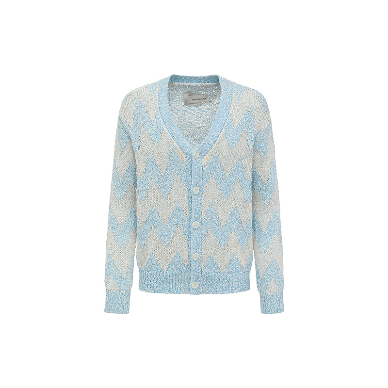 

Feng Chen Wang Трикотажный свитер Unisex Blue V-образным вырезом Moderate