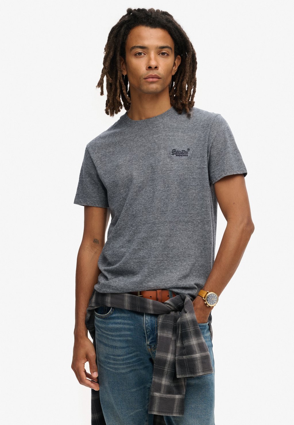 

Базовая футболка VINTAGE LOGO EMB Superdry, синий