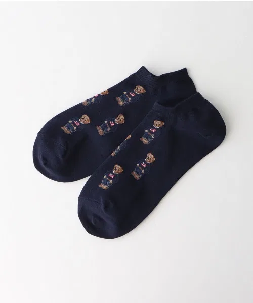 Носки с принтом Polo Bear, органический хлопок, POLO RALPH LAUREN, пара, темно-синий
