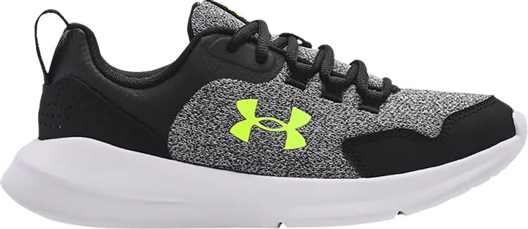 

Кроссовки Under Armour Essential GS Black Neon Green, черный