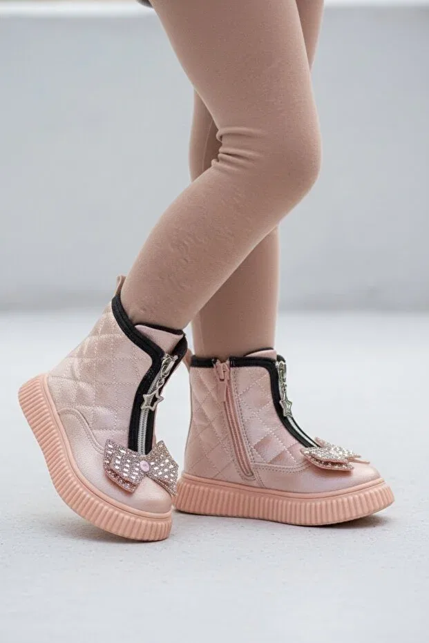 Детские ботинки для девочек на флисе Patik Bebe, Pink — фото 2