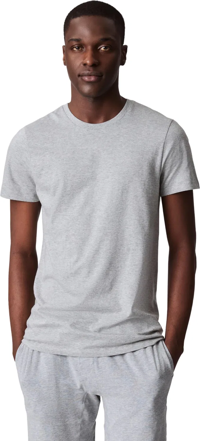 Мужская футболка с коротким рукавом из хлопка Calvin Klein, Multicoloured (Black/White/Grey Heather) — фото 3