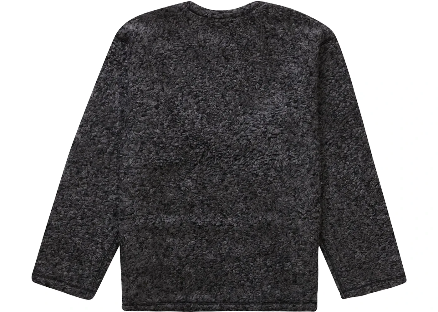 Мужская футболка с принтом Supreme The North Face High Pile Fleece L/S Top, Black — фото 2