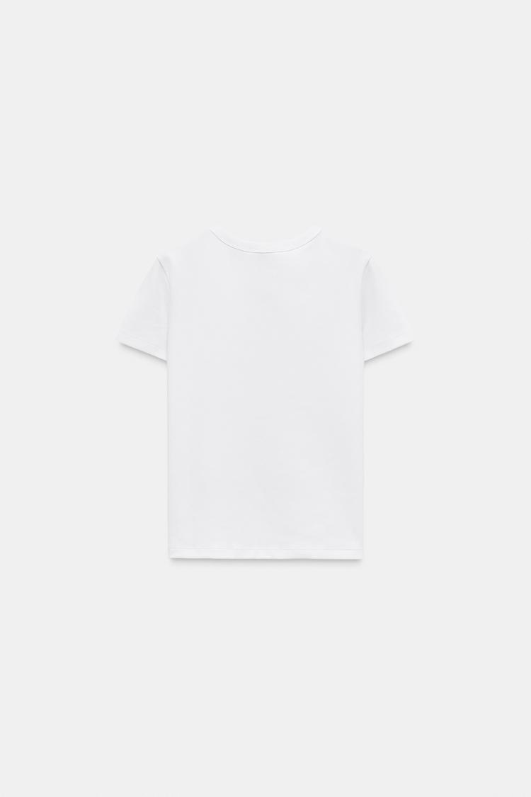 Футболка Zara Interlock Short Sleeve, белый — фото 2