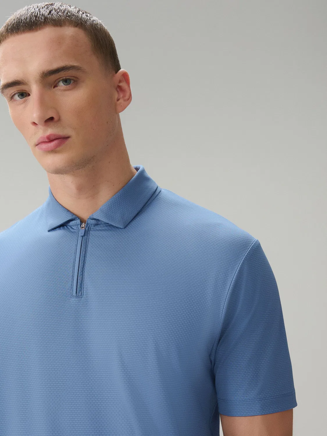 Поло для тренировок Active Golf Textured Next, стальной синий — фото 4