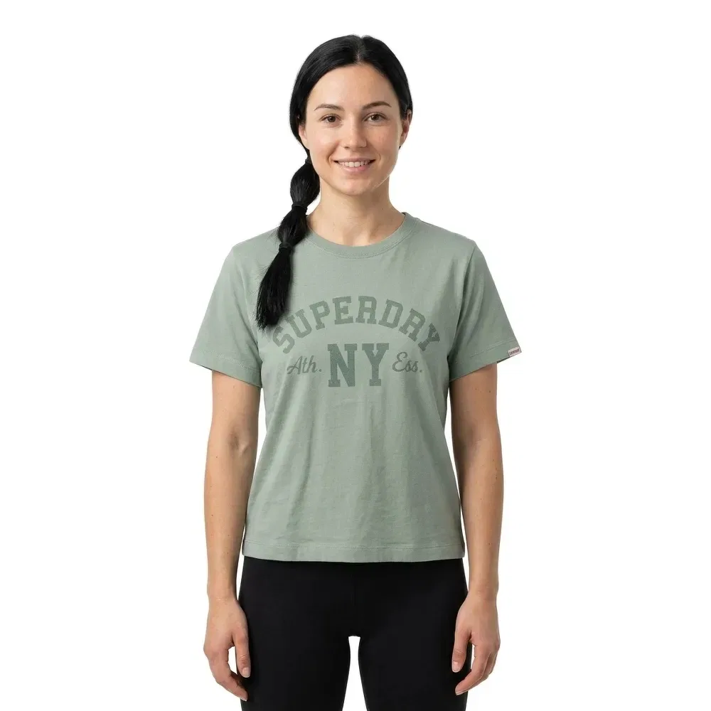 Футболка Athletic Essentials Loose Fit Superdry, зеленый — фото 3