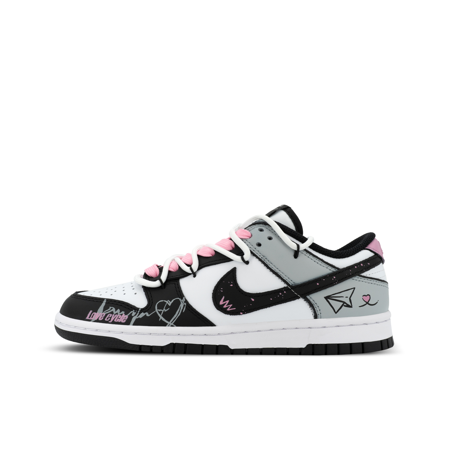 

Nike Кроссовки для скейтбординга Dunk Gorilla Mischief XJDD Love Rhythm Low top, унисекс, черный и серый