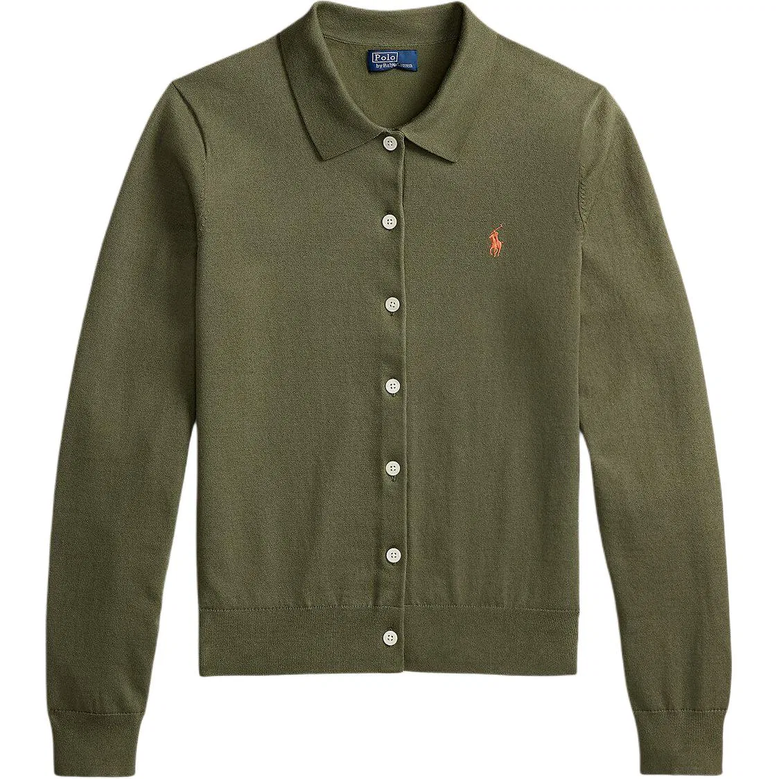 Женский джемпер-поло с воротником Dark Olive Green, Polo Ralph Lauren, Dark Olive Green