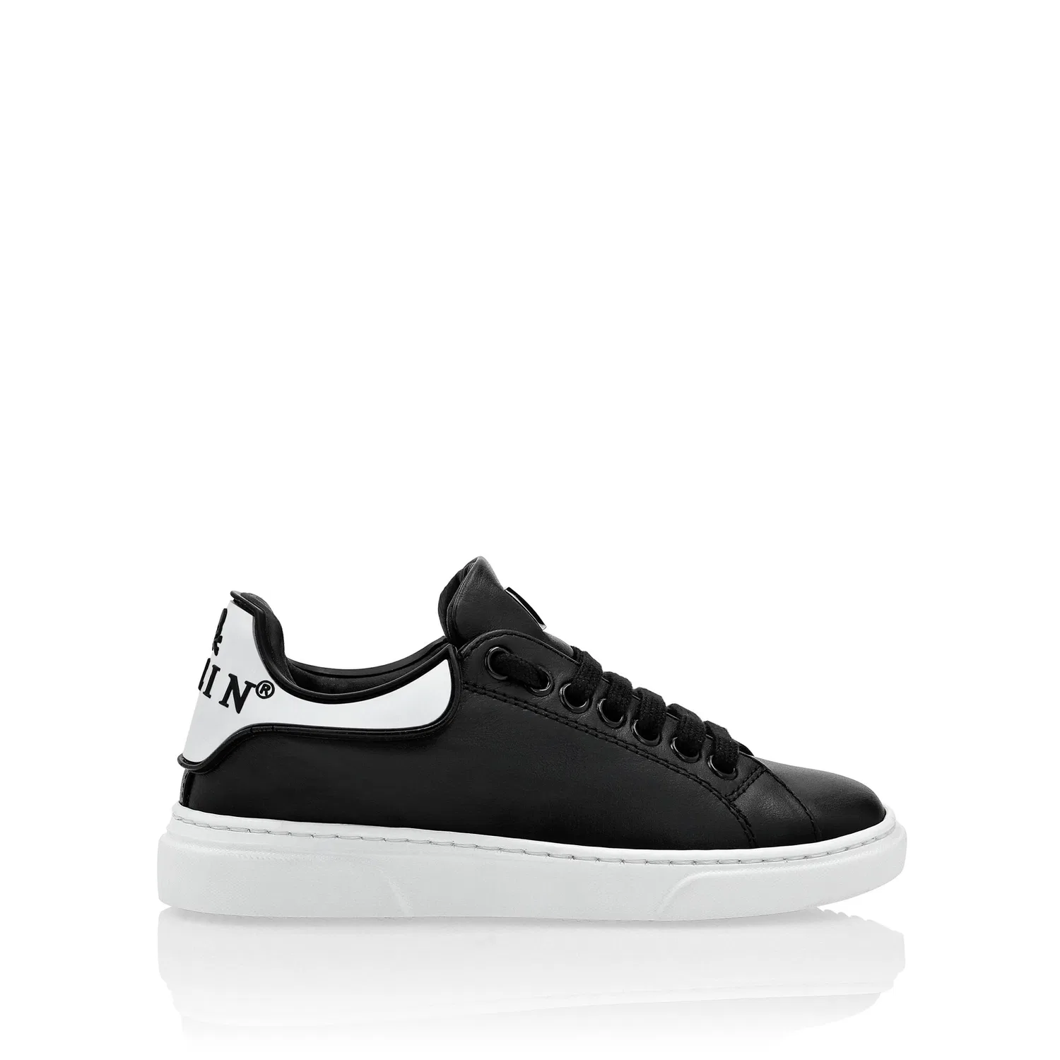 Детские кроссовки с люксовой эстетикой PHILIPP PLEIN Big Bang, Black/White — фото 3