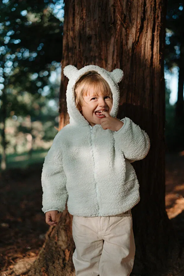 Детское пальто для девочек плюшевое Teddy Plush Children's Baby Coat Lollie Baby&Kids, Mint — фото 4