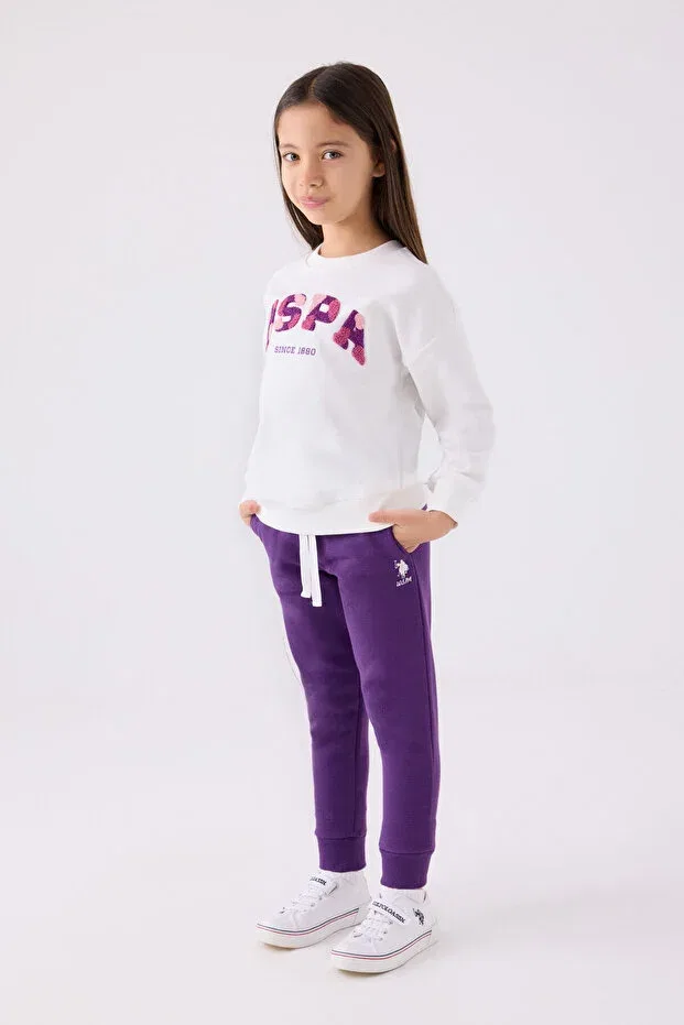 Детский комплект спортивного костюма для девочек U.S. Polo Assn., Nude Color