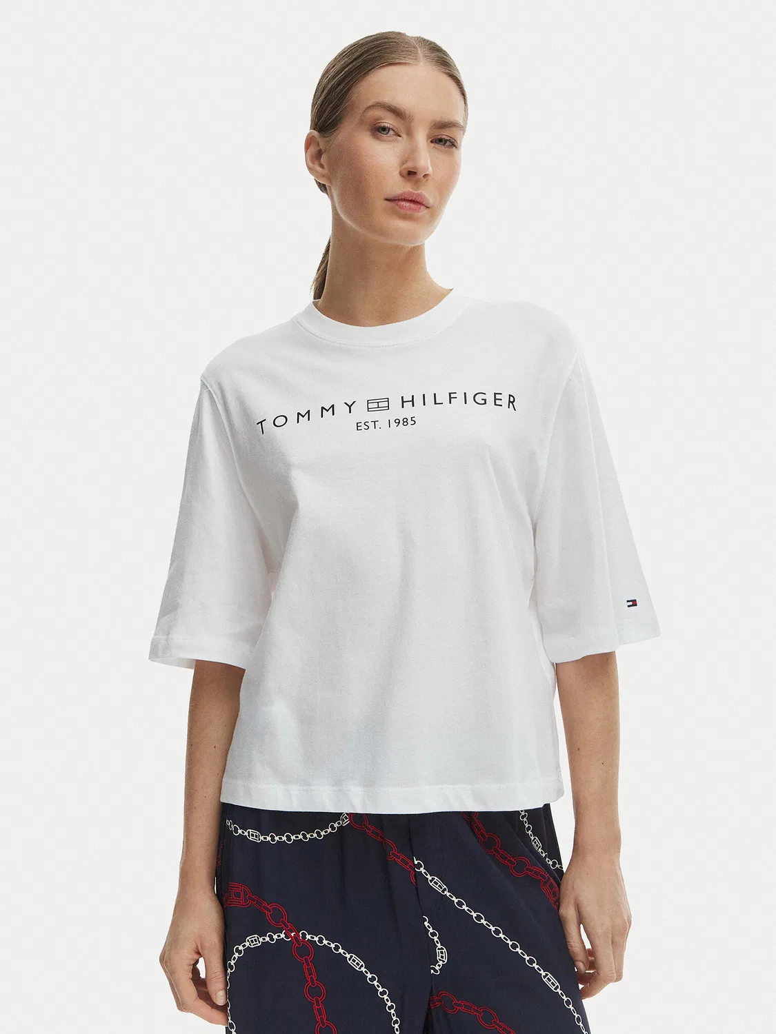 Женская футболка свободного кроя Tommy Hilfiger, белый