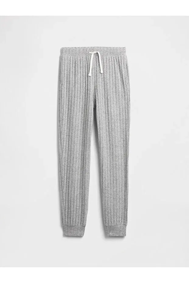 Детские спортивные штаны для девочек из трикотажа Relaxed fit Gap, Gray-001