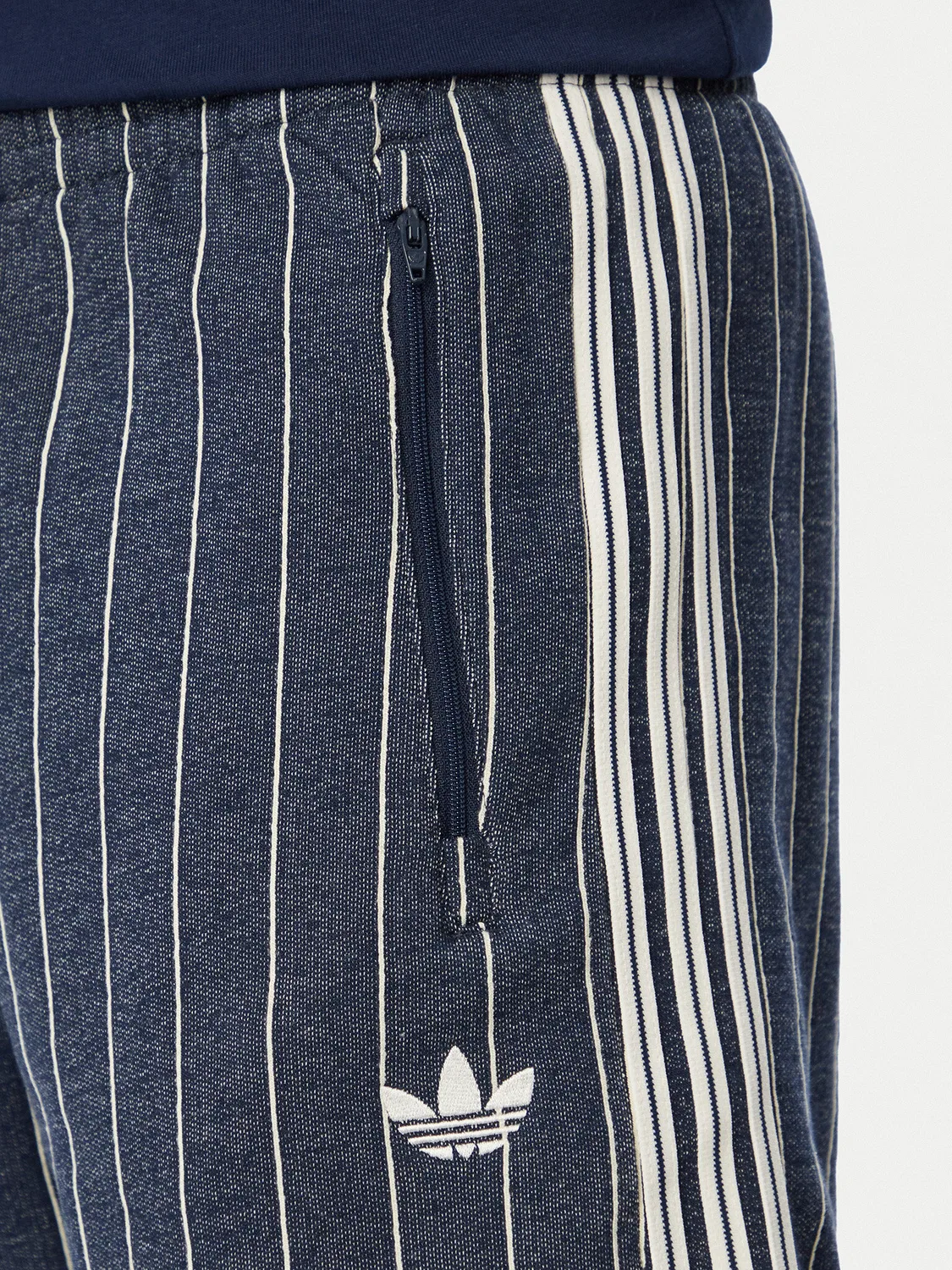 Мужские спортивные шорты стандартного кроя Pinstripes Shorts Adidas, темно-синий — фото 4