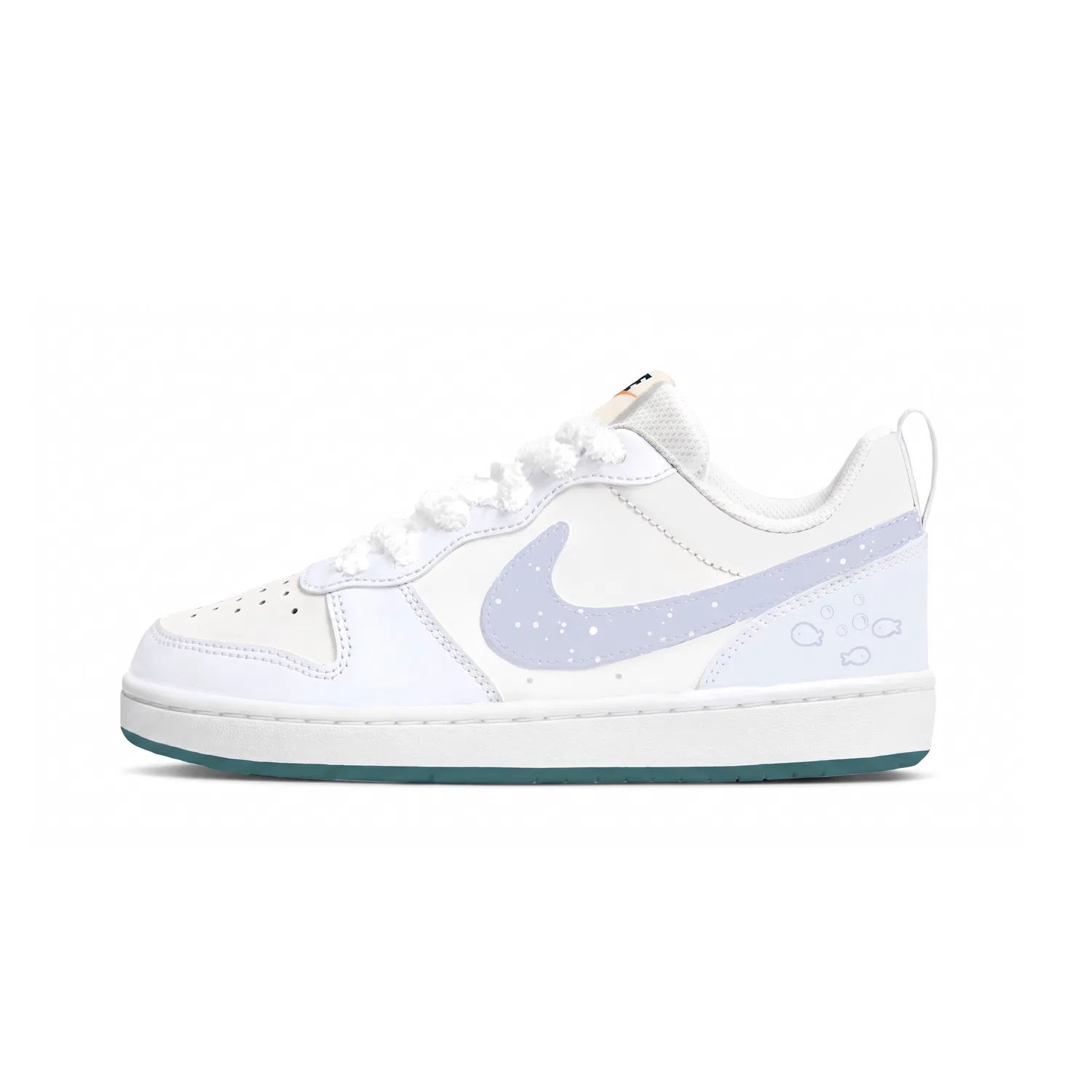 Детские кроссовки для скейтбординга с низким верхом Nike Court Borough 2, Light Blue — фото 3