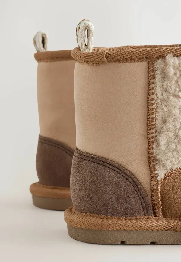 Ботинки из замши Baby shoes Next, brown cream, коричневый — фото 4