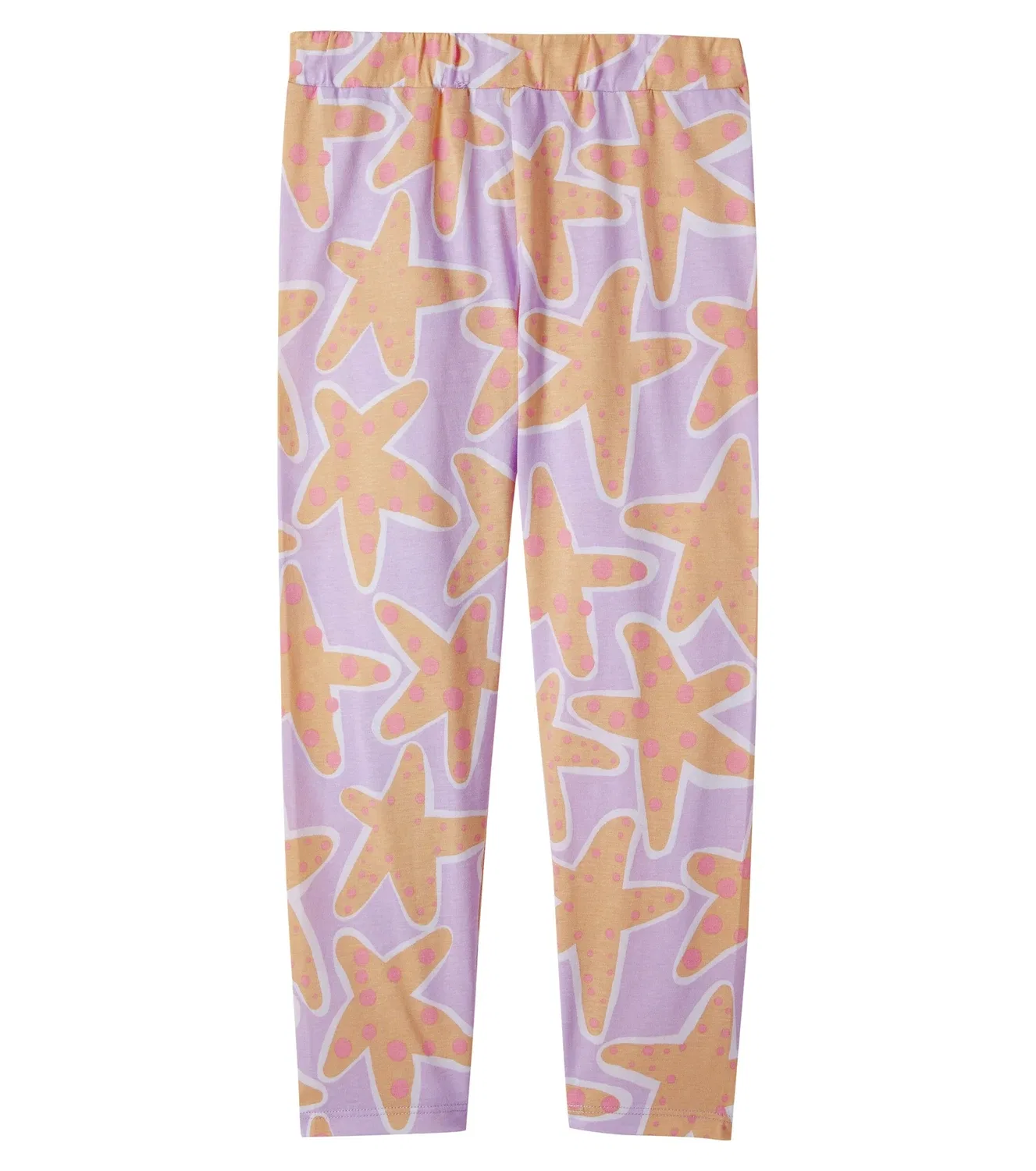 Леггинсы хлопковые с принтом Stella Mccartney Kids, фиолетовый