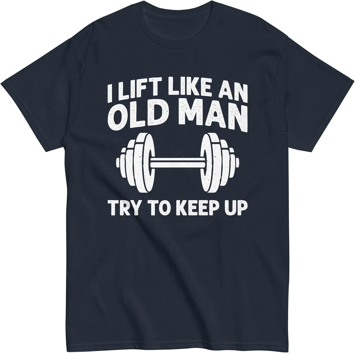 Мужская футболка с принтом I Lift Like an Old Man, White — фото 3