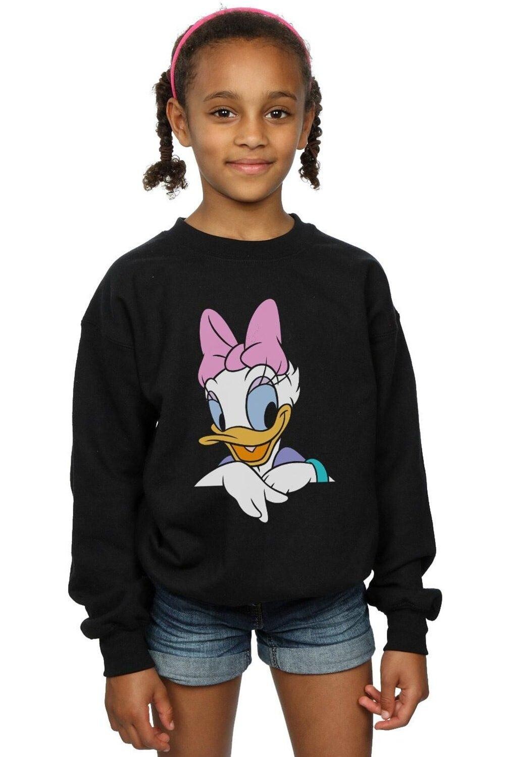 

Толстовка с большим портретом Daisy Duck Disney, черный