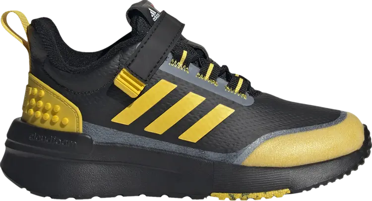 

Кроссовки Adidas LEGO x Racer TR Little Kid 'Black Equipment Yellow', черный