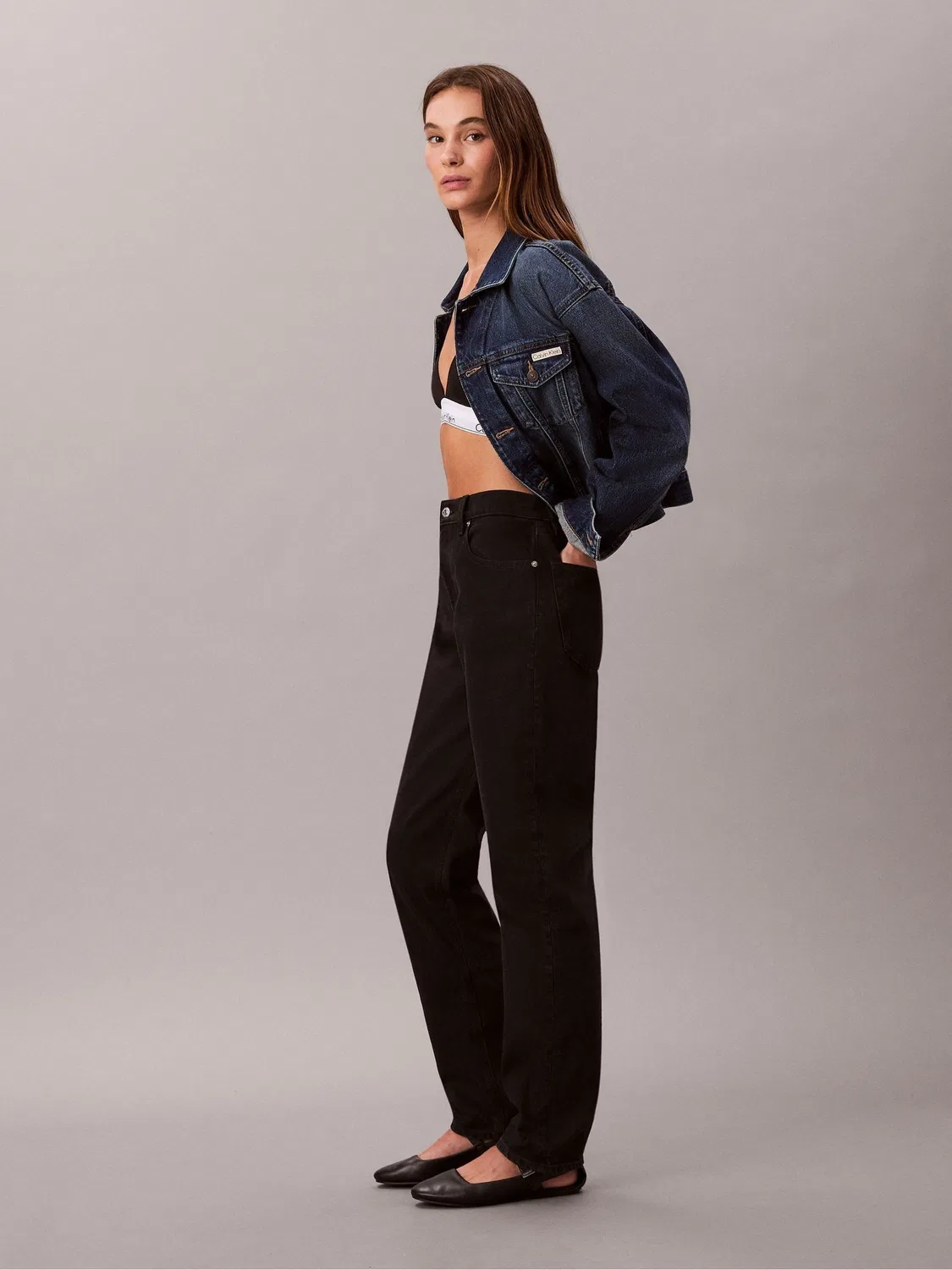 Джинсы Mom Jeans Calvin Klein, черный — фото 3