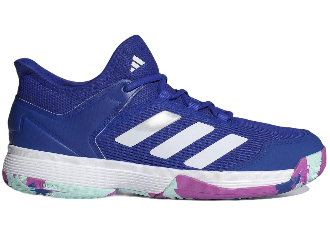 Детские кроссовки для мальчиков с сетчатым верхом Adidas Ubersonic 4, Lucid Blue/Cloud White/Purple Burst
