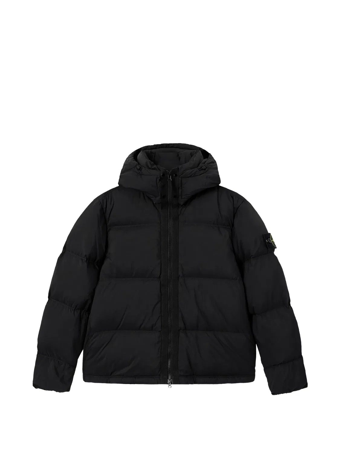 Пуховик с нашивкой Compass Stone Island, черный