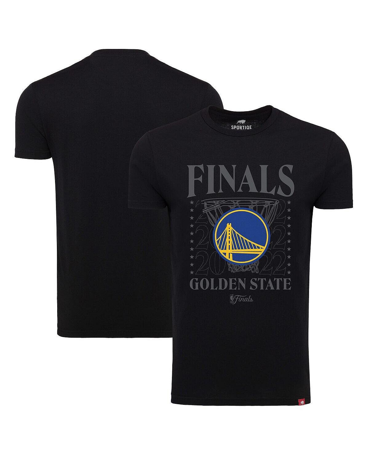 

Мужская черная футболка golden state warriors 2022 nba finals stacked hoop Sportiqe, черный