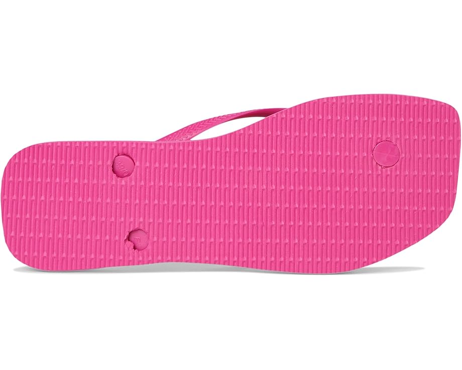 Сандалии Havaianas Slim Square Logo Pop Up Sandals, цвет Pink Flux — фото 2