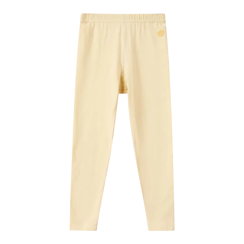 Детские леггинсы для девочек хлопковые Red bean, Beige Yellow