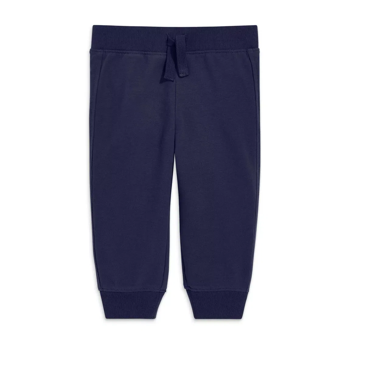 Детские штаны из футера с декоративным шнурком Primary, Navy
