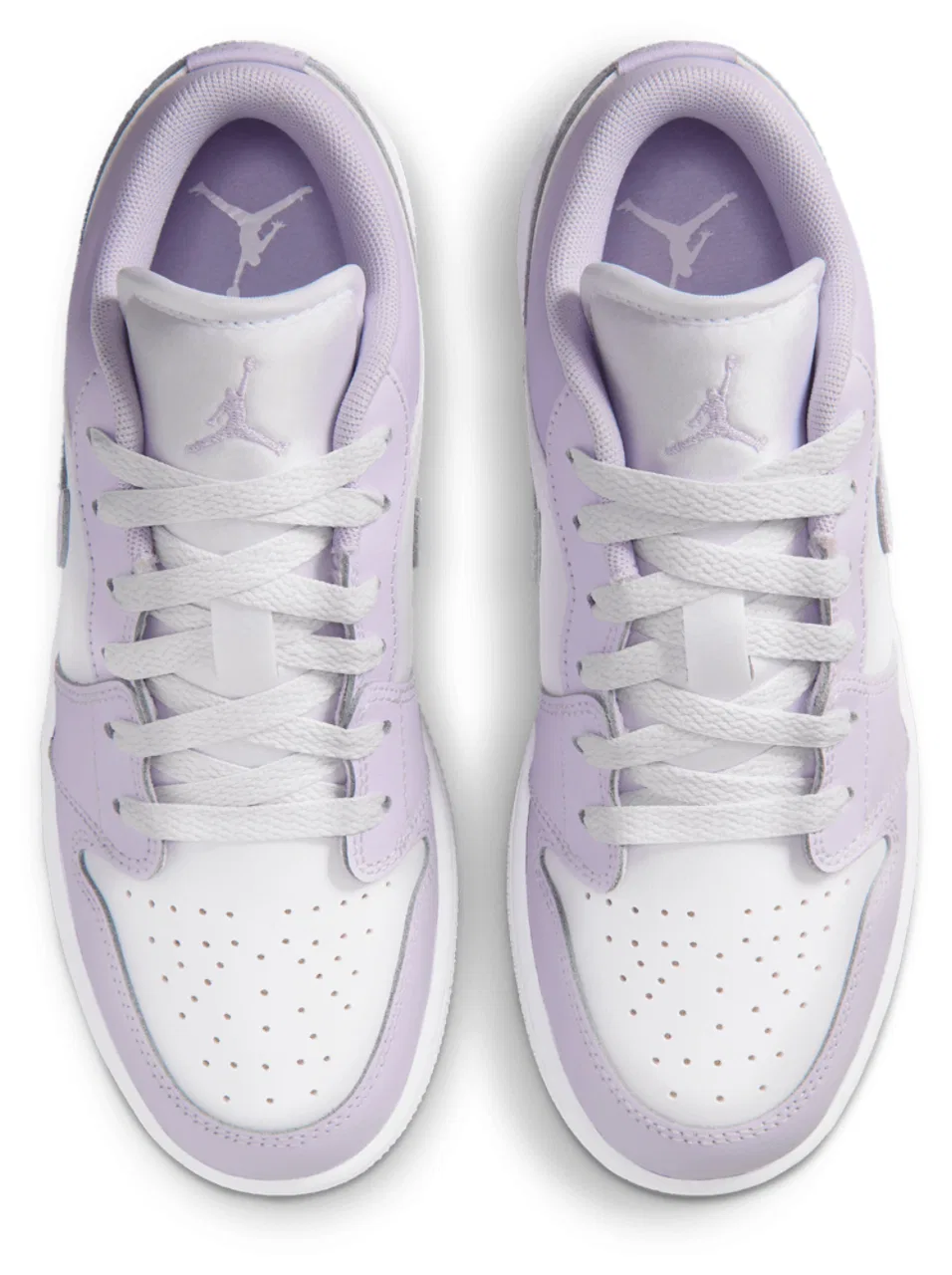 Кроссовки для девочек Jordan AJ 1 Low, цвет White/Barely Grape — фото 4
