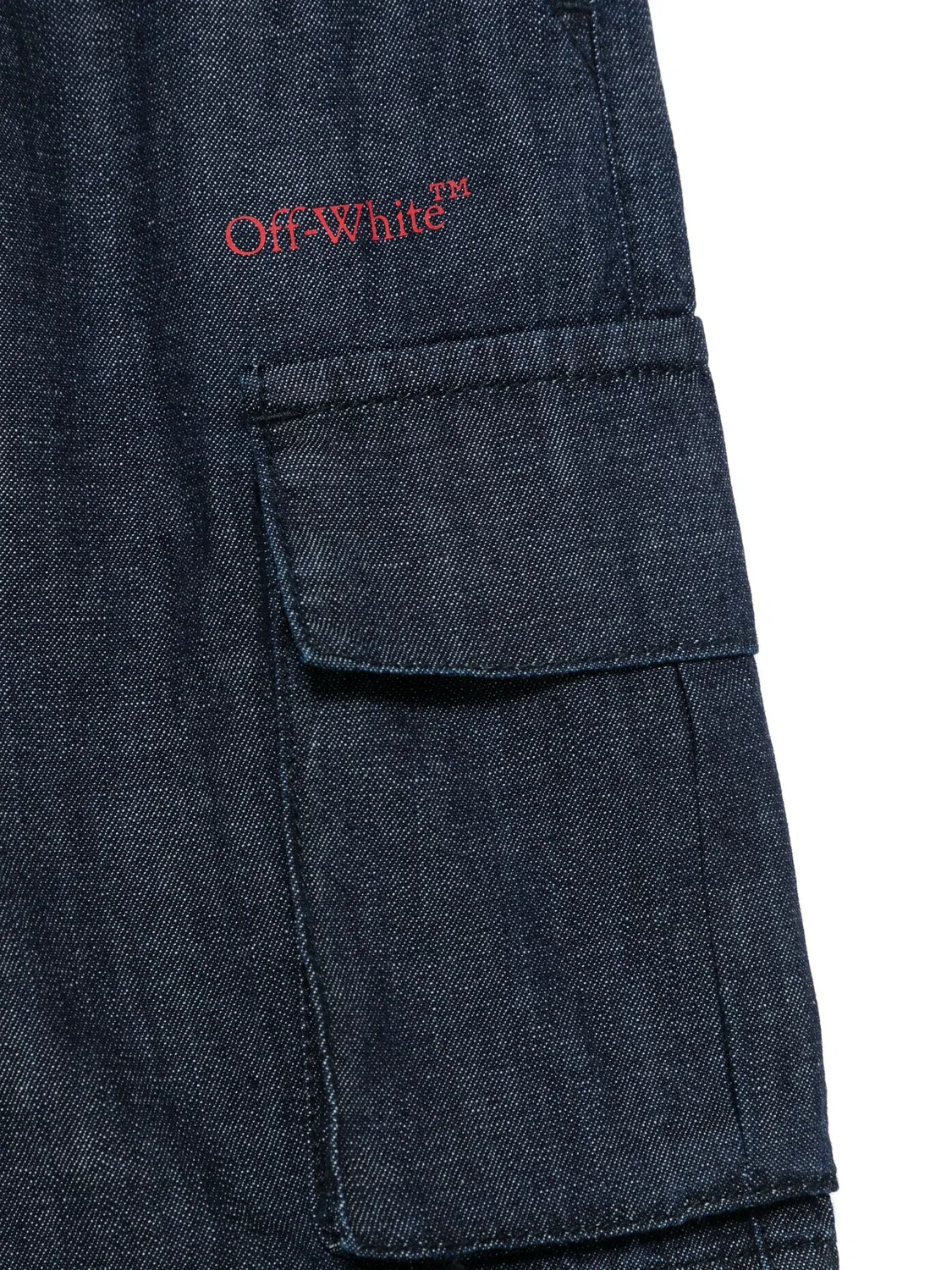 Джинсовые шорты для мальчиков OFF-WHITE, синий — фото 3