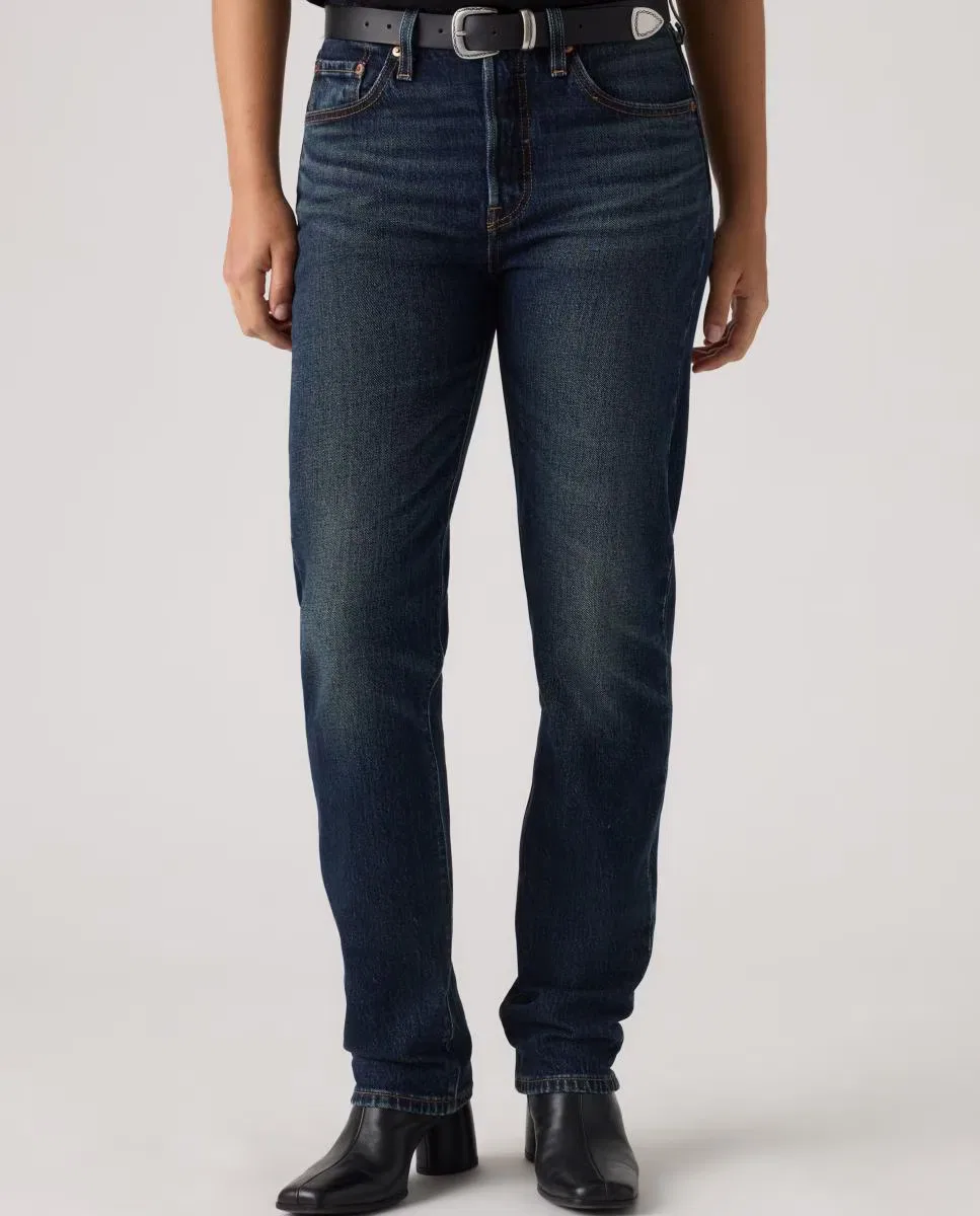 Женское прямые джинсы, Vaquero Recto 501 Jeans For Women, Levi's, темно-синий — фото 3