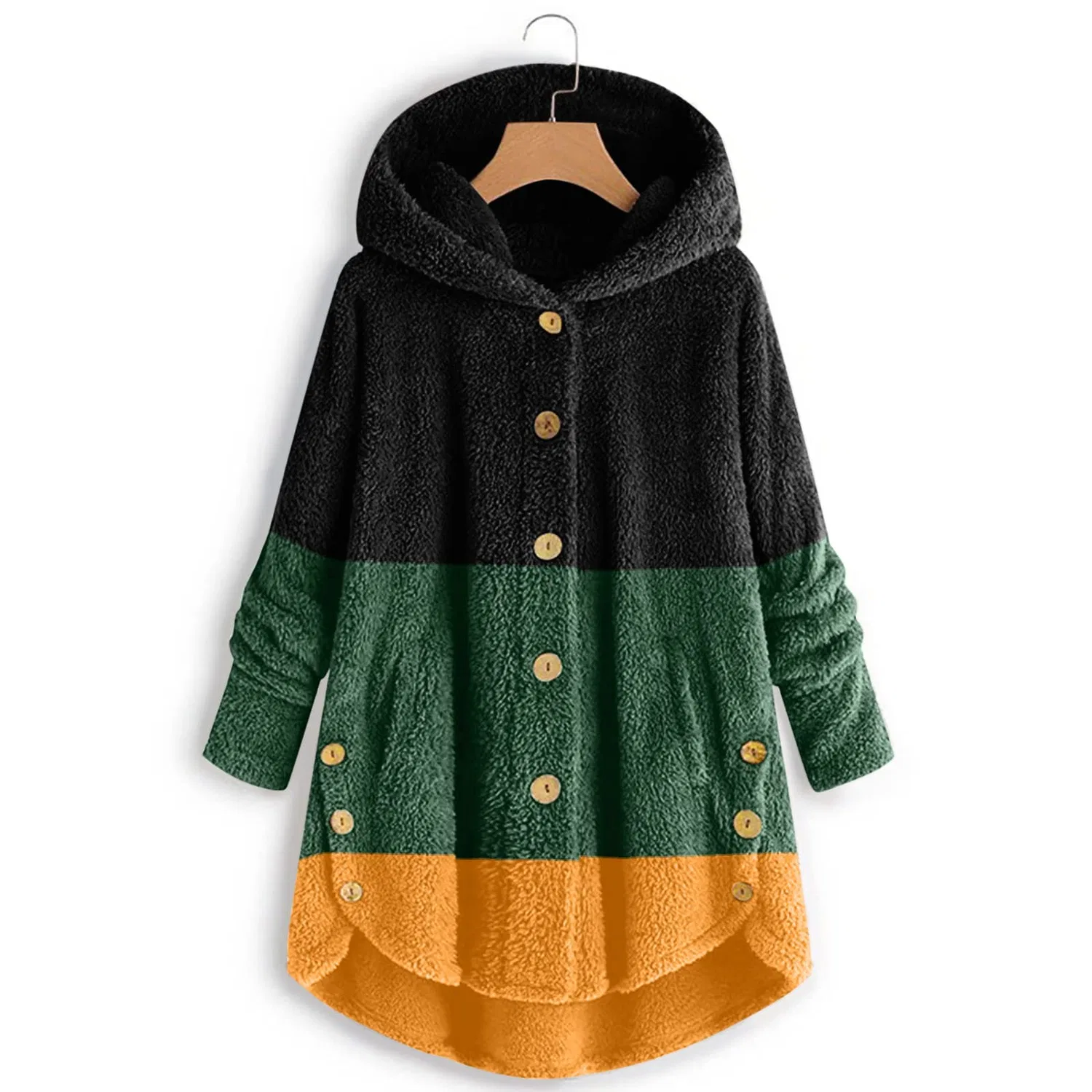 Женская куртка из флиса с капюшоном, модель Teddy Fleece Jacket, Black — фото 2