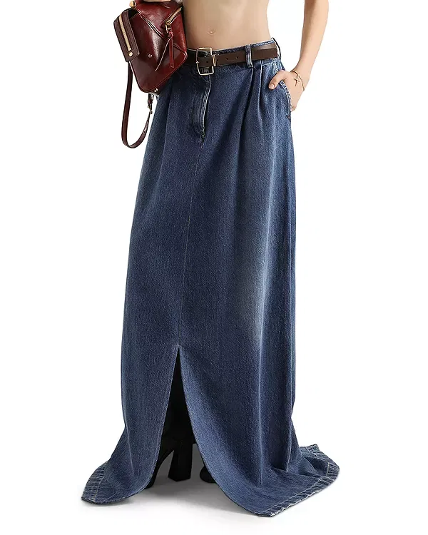 Женская джинсовая юбка макси Dolce & Gabbana, Medium Blue