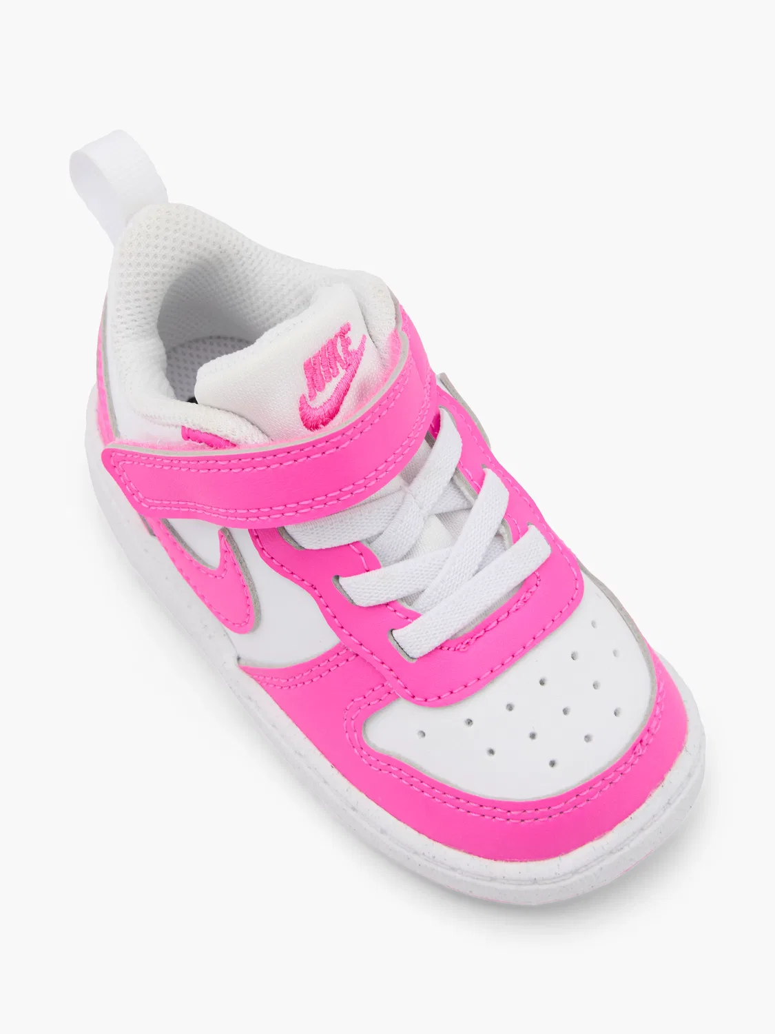 Детские кроссовки с эластичной шнуровкой Nike COURT BOROUGH LOW RECRAFT TD, цвет Fuchsia — фото 2