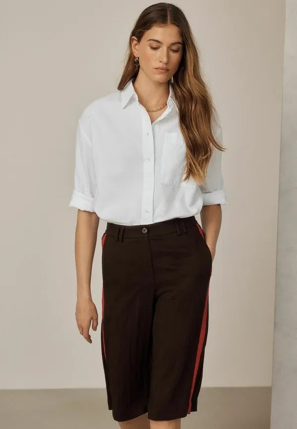 Шорты из лиоцелла, Regular Fit, Next, Chocolate Brown, коричневый/шоколадный — фото 2